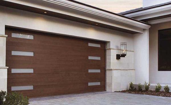 Modern style custom wood Garage Door Los Angeles