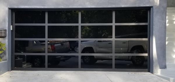 Glass Garage Door - Black Window