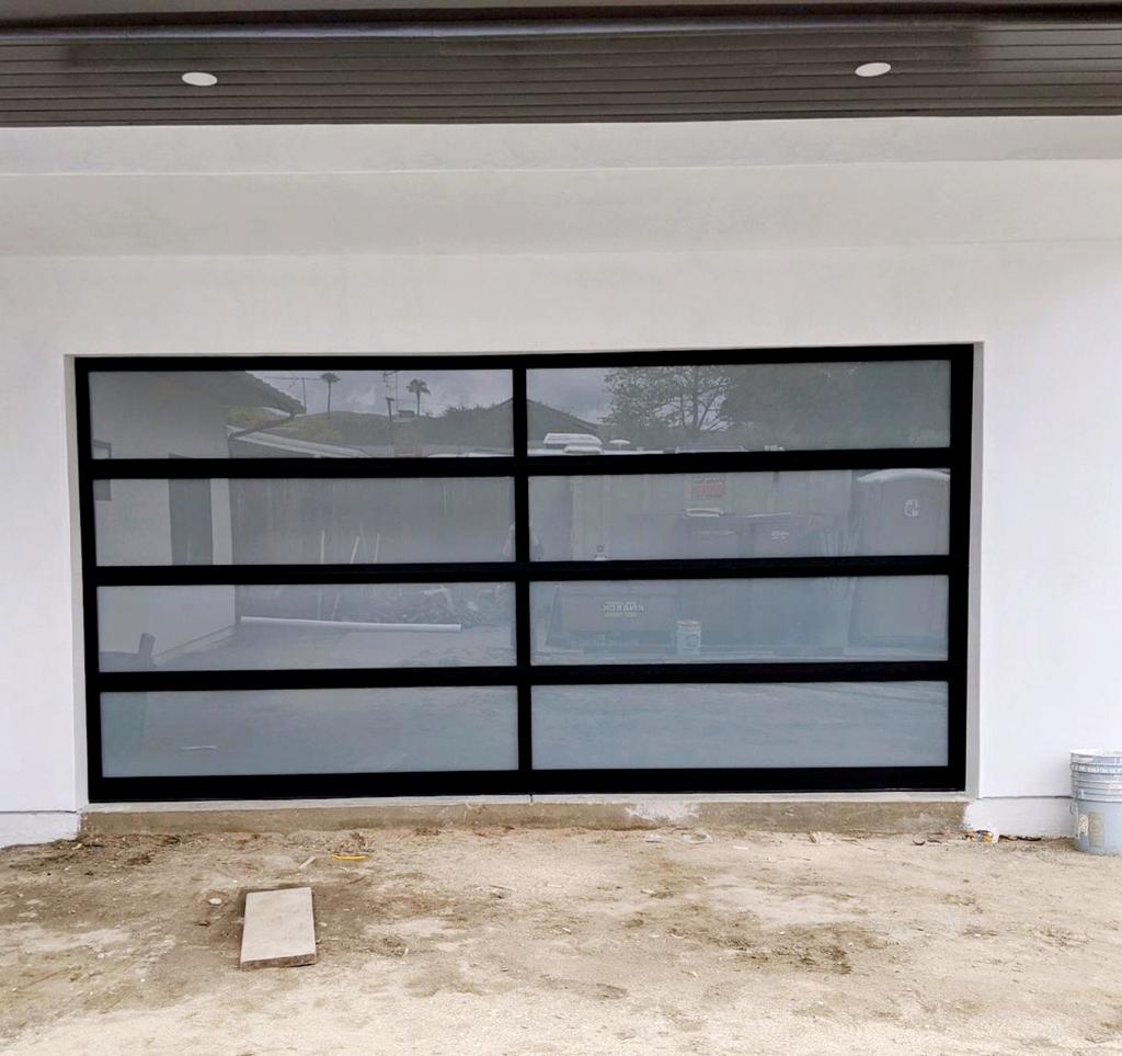 Laminated glass Garage Door installation